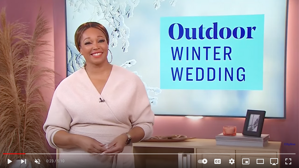 Outdoor Winter Wedding With Cityline