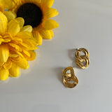 Chic Double Chain-Link Gold Inspired Earrings